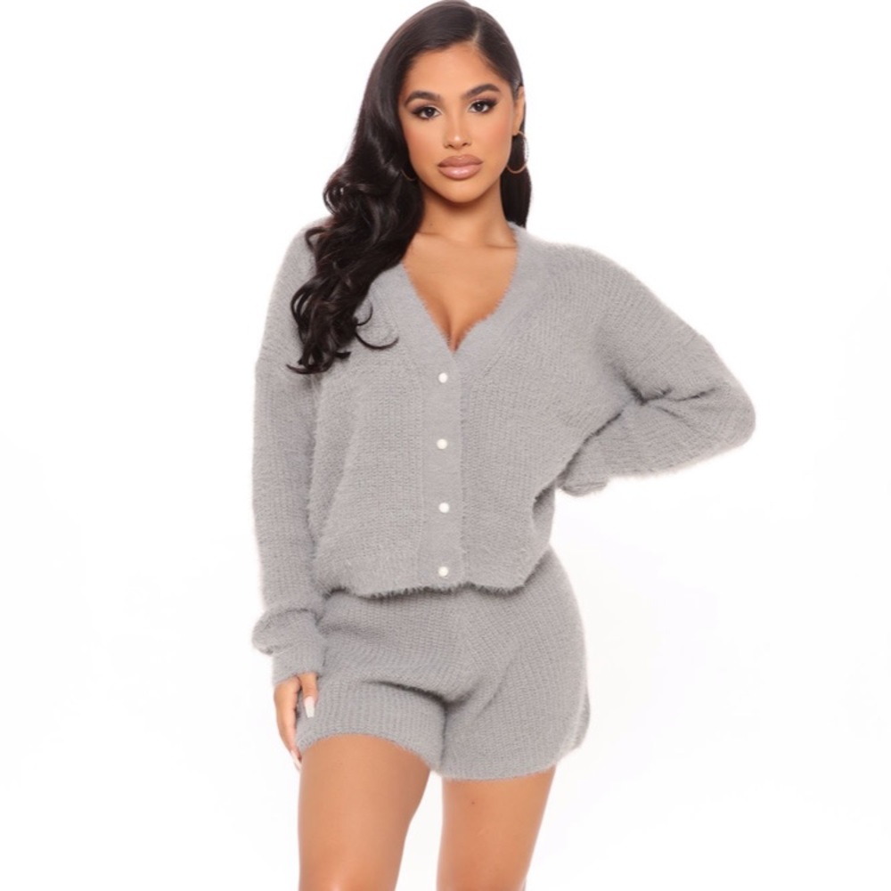 Cardigan Short Set Fashion Nova